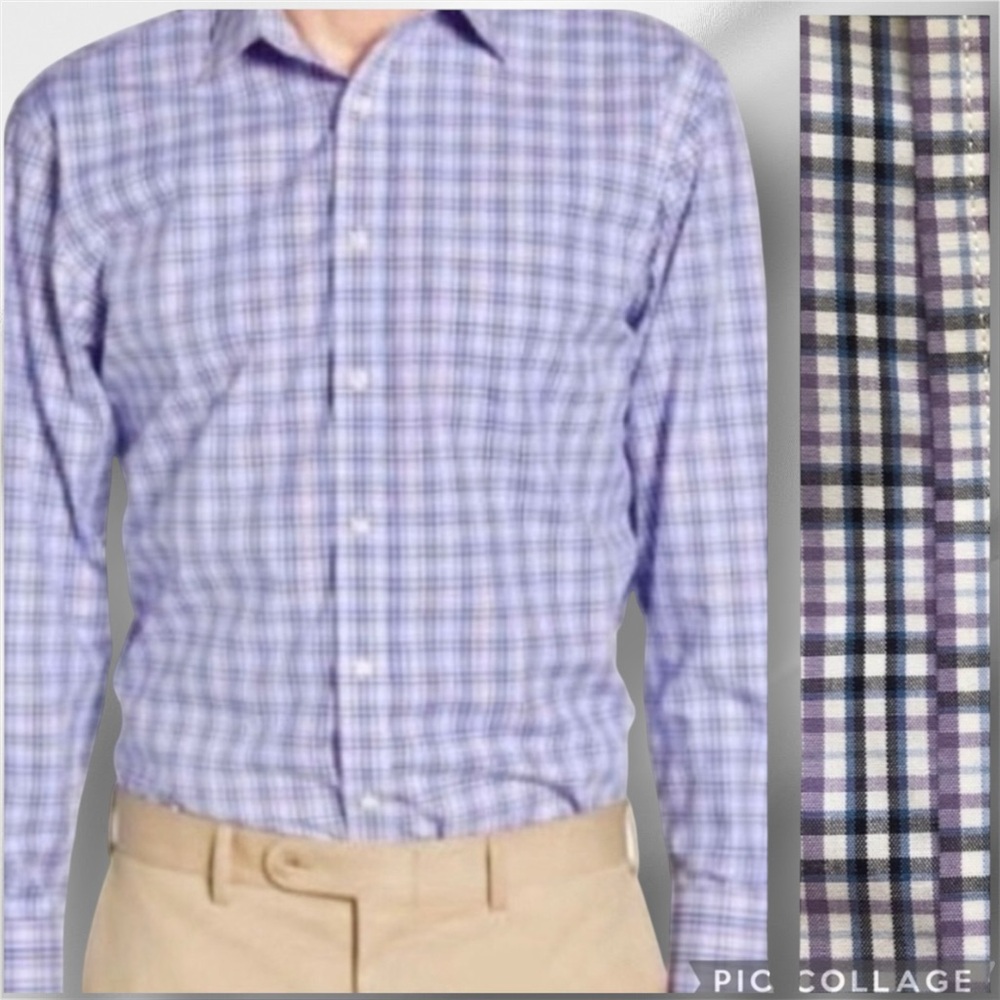 Nordstrom Men's Lavender Plaid Dress Shirt